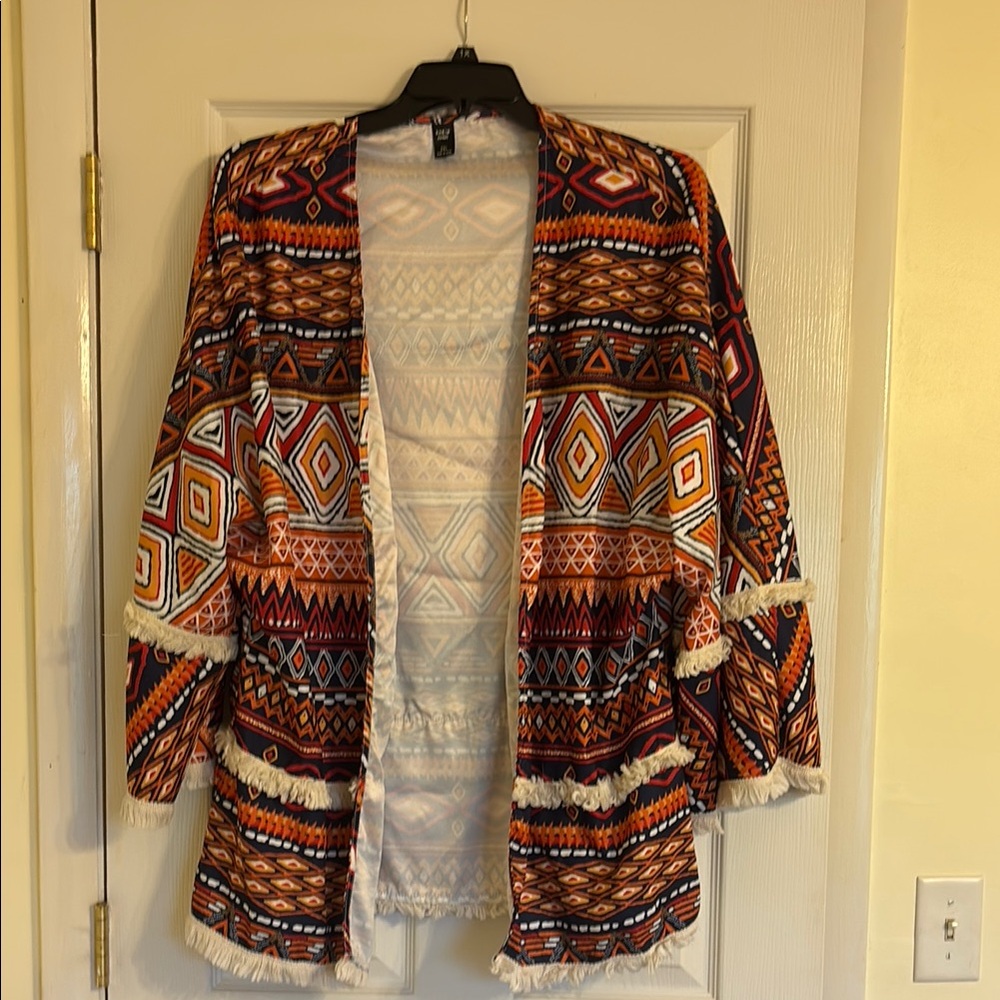 Multicolor Geometric Patterned Women's Sweater